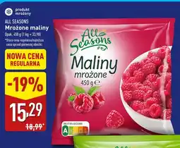 ALDI Mrożone maliny All Seasons oferta