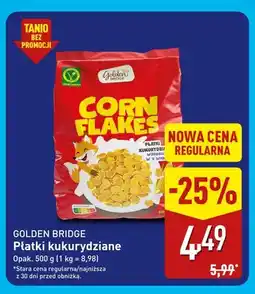 ALDI Płatki kukurydziane Golden Bridge oferta