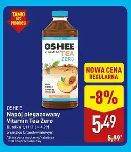ALDI Napój niegazowany Vitamin Tea Zero o smaku brzoskwiniowym Oshee oferta