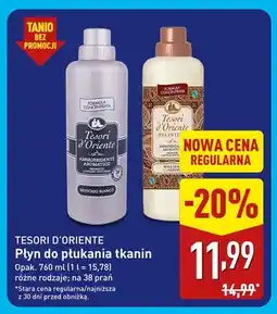ALDI Płyn do płukania tkanin Muschio Bianco Tesori d'Oriente oferta