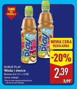 ALDI Woda i owoce o smaku arbuza Kubuś Play oferta