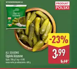 ALDI Ogórki kiszone All Seasons oferta