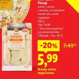 Lidl Pierogi z serem i jagodami Chef Select oferta