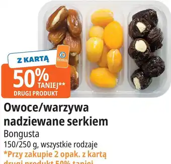 Owoce/warzywa nadziewane serkiem Bongusta