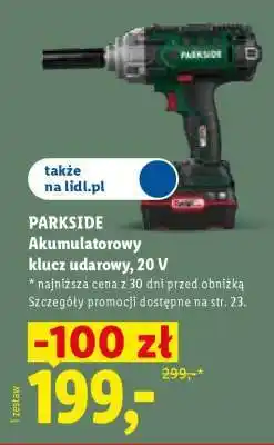 Lidl Parkside Akumulatorowy klucz udarowy 20 V oferta