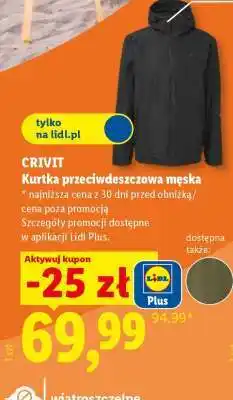 Lidl CRIVIT Kurtka przeciwdeszczowa męska oferta