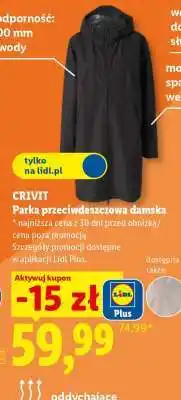 Lidl CRIVIT Parka przeciwdeszczowa damska oferta