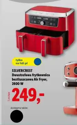 Lidl SILVERCREST Dwustrefowa frytkownica beztłuszczowa Air Fryer, 2600 W oferta