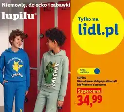 Lidl LUPILU Bluza dresowa chłopięca Minecraft lub Pokémon z kapturem oferta
