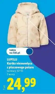 Lidl LUPILU Kurtka niemowlęca z pluszowego polaru oferta