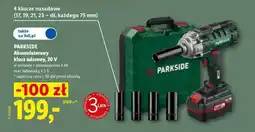 Lidl Parkside Akumulatorowy klucz udarowy 20 V oferta