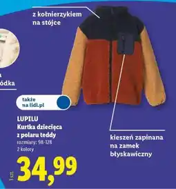 Lidl LUPILU Kurtka dziecięca z polaru teddy oferta
