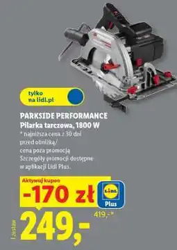 Lidl PARKSIDE PERFORMANCE Pilarka tarczowa, 1800 W oferta