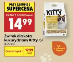 Biedronka Żwirek dla kota kukurydziany Kitty, 5 l oferta