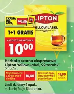 Biedronka LIPTON Yellow Label oferta