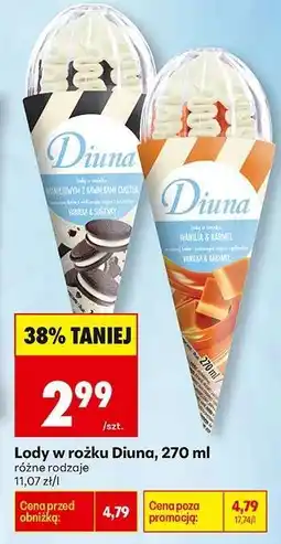 Biedronka Lody w rożku Diuna, 270 ml oferta