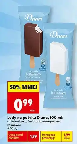 Biedronka Lody na patyku Diuna, 100 ml oferta