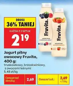 Biedronka Jogurt pitny owocowy Fruvita, 400 g oferta
