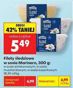 Biedronka Filety śledziowe w sosie Marinero, 300 g oferta
