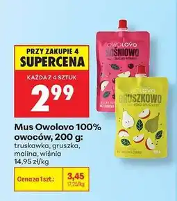 Biedronka Mus Owolovo 100 % owoców , 200 g oferta