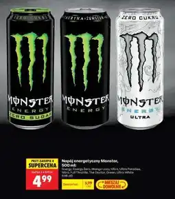 Biedronka Napój energetyczny Monster 500 ml oferta