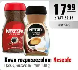 Eurocash Kawa rozpuszczalna: Nescafe Classic, Sensazione Creme oferta