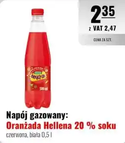 Eurocash Napój gazowany: Oranżada Hellena 20 % soku czerwona, biała 0,5 l oferta