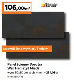 Bricoman Panel ścienny Spectra Wall Hematyt Miedź oferta