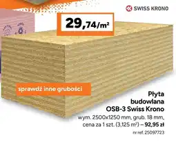 Bricoman Płyta budowlana OSB-3 Swiss Krono oferta