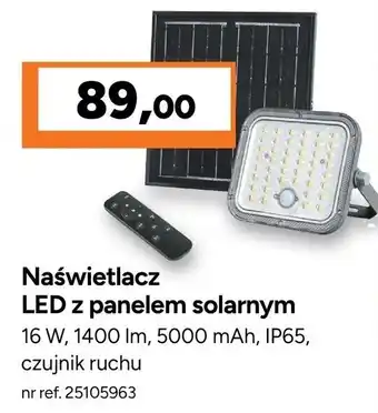 Naświetlacz LED z panelem solarnym