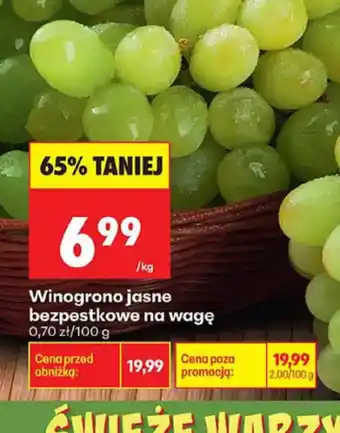 Biedronka Winogrono jasne bezpestkowe oferta