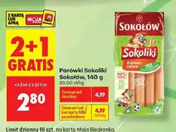 Biedronka Parówki Sokoliki drobiowo-ciełe oferta