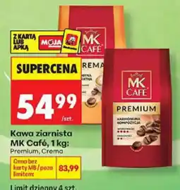Biedronka Kawa ziarnista MK Café, Premium, Crema oferta