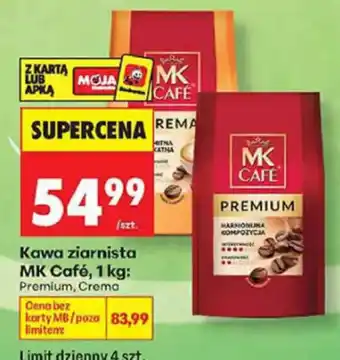 Biedronka Kawa ziarnista MK Café, Premium, Crema oferta