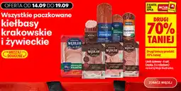 Biedronka Wszystkie paczkowane kiełbasy krakowskie i żywieckie Kraina Wędlin oferta
