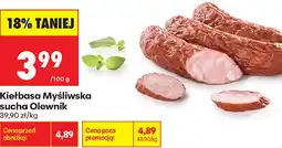 Biedronka Kiełbasa Myśliwska sucha Olewnik oferta