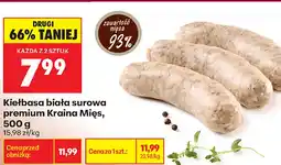 Biedronka Kiełbasa biała surowa premium Kraina Mięs oferta