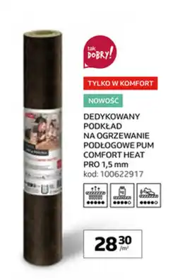 Komfort Dedykowany podkład na ogrzewanie podłogowe PUM Comfort Heat Pro 1,5 mm oferta