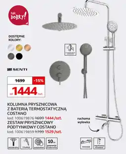 Komfort Kolumna prysznicowa z baterią termostatyczną Costano oferta