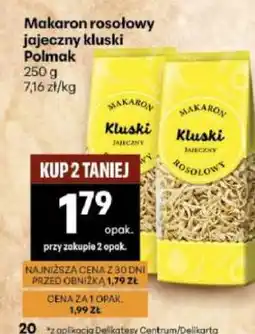Delikatesy Centrum Makaron rosołowy jajeczny kluski Polmak oferta