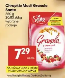 Delikatesy Centrum Chrupkie Musli Granola Sante oferta