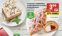 Delikatesy Centrum Croissant z nadzieniem truskawkowym i o smaku śmietankowym oferta