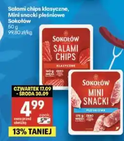 Delikatesy Centrum Salami chips klasyczne, Mini snacki pleśniowe Sokołów oferta