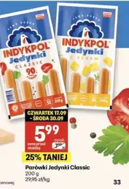 Delikatesy Centrum PARÓWKI JEDYNKI CLASSIC oferta