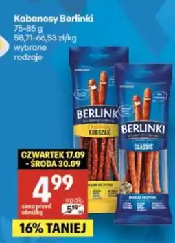 Delikatesy Centrum Kabanosy Berlinki oferta