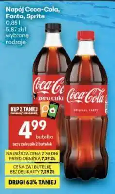 Delikatesy Centrum Napój Coca-Cola, Fanta, Sprite oferta