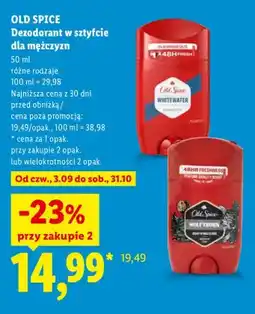 Lidl Dezodorant w sztyfcie dla mężczyzn Old Spice Wolfthorn oferta