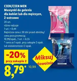 Lidl Maszynki do golenia dla mężczyzn 2-ostrzowe Cien Men oferta