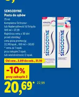 Lidl Pasta do zębów Nadwrażliwość & Dziąsła Sensodyne oferta
