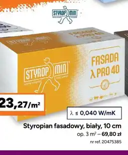 Bricoman Styropian fasadowy biały 10 cm Styropmin oferta